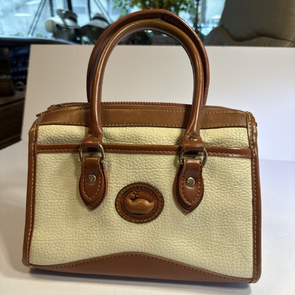 Dooney & Bourke Handbags - Vintage Dooney & Bourke Bone White/ Tan Leather Shoulder Bag No Strap